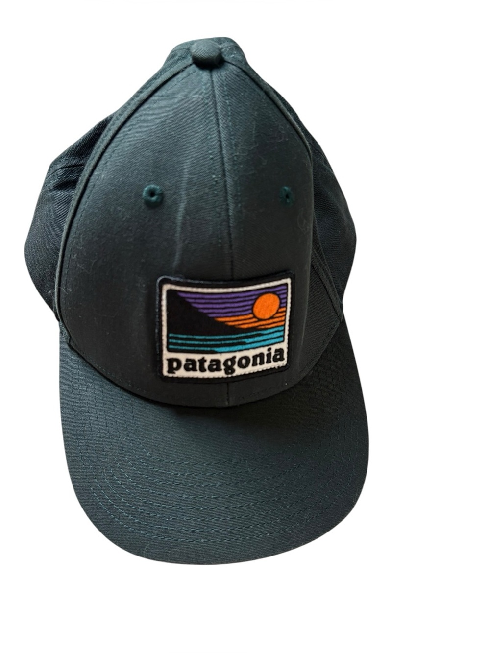 Patagonia Trucker Hat Green Solid Mesh Back Adjustable Snapback OS EXCELLENT ✅